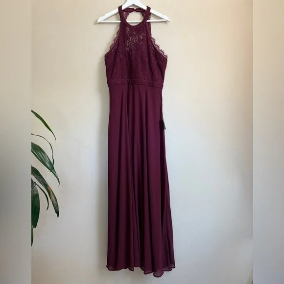 Lulu's Dance All Evening Maxi Dress Lace Burgundy Halter Large Bridesmaid  Prom is available for purchase on au PAY Market - Imported Goods Online  Store Co.Ltd. | au PAY Market - Online